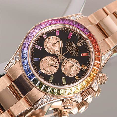 rolex unworn rainbow daytona 116595rbow.